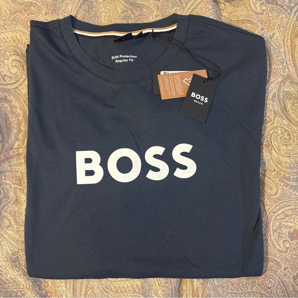 BOSS Men's Dark Blue Short Sleeve Tee NWT